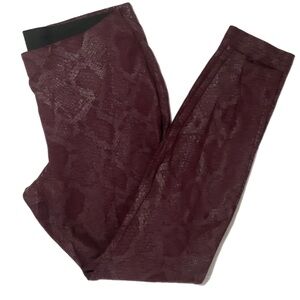 INC International Concepts Burgundy Ponte Leggings